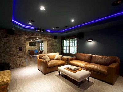 Basement Home Entertainment Remodel