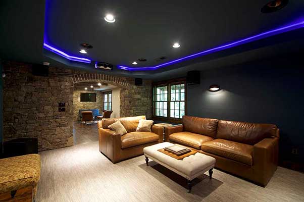 Basement Home Entertainment Remodel