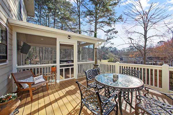 Deck and Screened In Porches